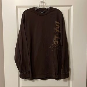 Hurley brown long sleeve shirt size XL
